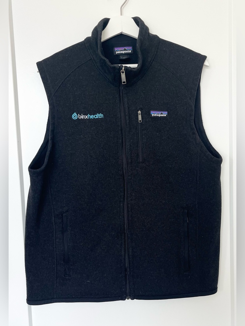 Patagonia Better Sweater Vest Men L
Large Black Fleece Full Zip Company Logo